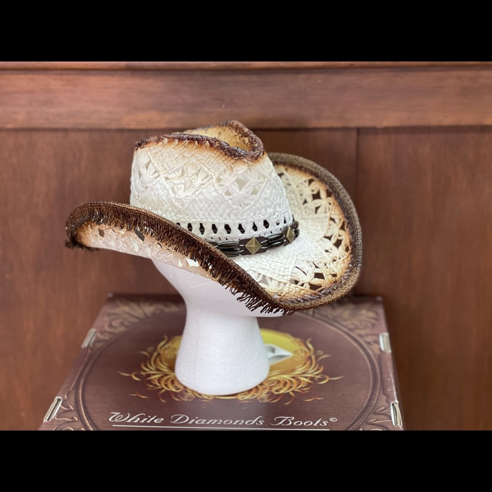 Small/Medium Straw Western Hat . - image 1